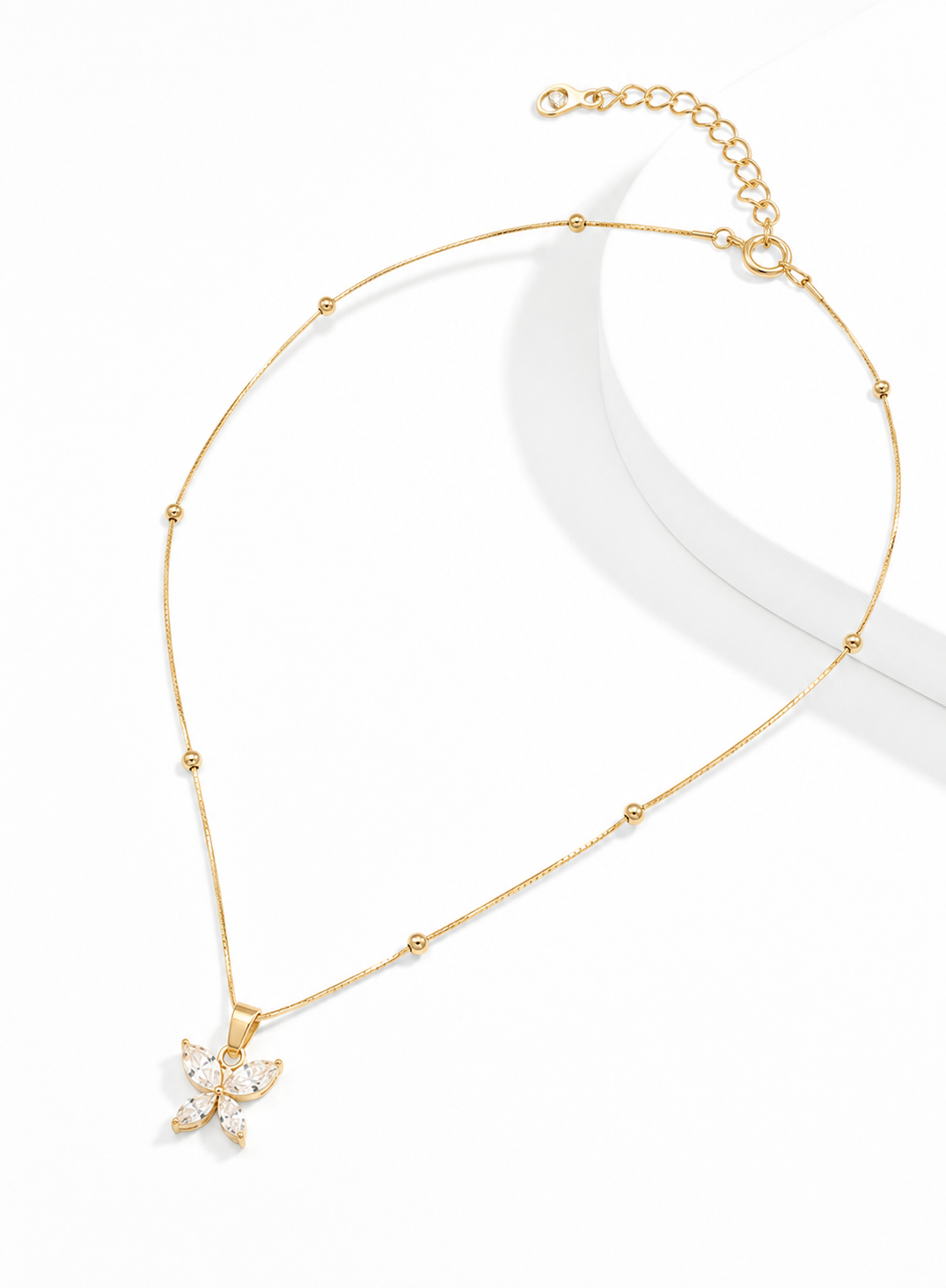Orelva Luxury Gold-Plated Butterfly Crystal Pendant Necklace for Women