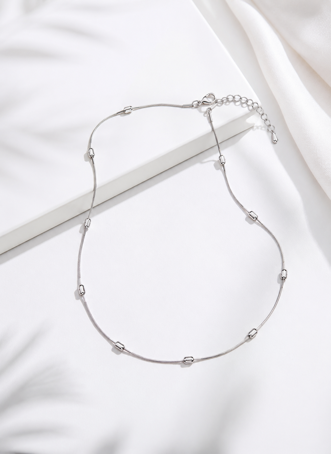 Orelva Silver Orbit Chain Necklace for Women